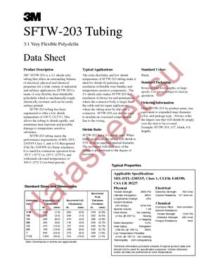 SFTW203 3/4 (18MM) BK SPL 3200750BK datasheet  